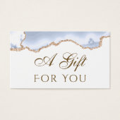 pastel blauwe Agate Cadeaukaart Visitekaartje (Voorkant)