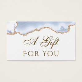 pastel blauwe Agate Cadeaukaart Visitekaartje