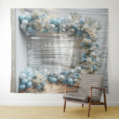 Pastel Blauwe Ballonboog Achtergrond, Zachte Blauw Wandkleed (In Situ (horizontaal))