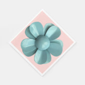 Pastel Blauwe Bloem Bloemen Zomer Huwelijk MCM Roz Servet (Hoek)