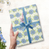 Pastel Blauwe Bloemen Bloemen Floral Spring Cadeaupapier
