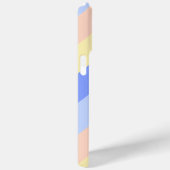 Pastel blauwe en gele diagonale strepen Case-Mate iPhone case (Achterkant / Rechts)