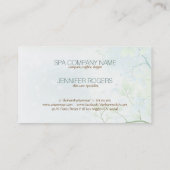 Pastel Blauwe Groene Lente Bloesem Visitekaartje (Achterkant)