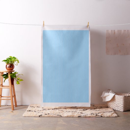 Pastel Blauwe Harten Patroon Stof (Voorbeeld)