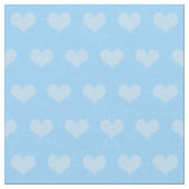 Pastel Blauwe Harten Patroon Stof (Close Up)