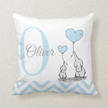 Pastel Blauwe Olifant Gepersonaliseerde Baby Jonge