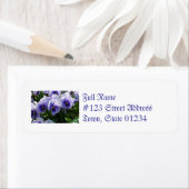 Pastel Blauwe Pansies Etiket (Insitu)