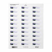 Pastel Blauwe Pansies Etiket (Full Sheet)