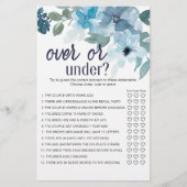 Pastel Blauwe Rozen Bloemenspel Over of Onder Flyer (Voorkant)