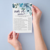 Pastel Blauwe Rozen Bloemenspel Over of Onder Flyer (Hand)