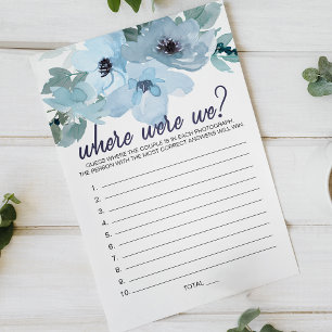 Pastel Blauwe Rozen Bloemenspel Waar Waren We Flyer