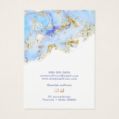 Pastel blauwe siersiersieraden voor ontwerpen visitekaartje (Achterkant)