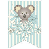 Pastel Blauwe Streep Schattige Baby Koala Kids Ver Vlaggetjes (Eerste vlag)