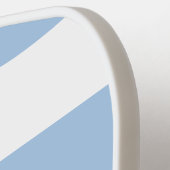 Pastel Blauwe Strepen Gestreept Gepersonaliseerd Pickleball Paddle (Links Detail)