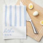 Pastel Blauwe Stripes Theedoek (Quarter Fold)