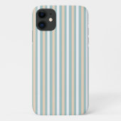 Pastel blauwe, witte en blush strepen Case-Mate iPhone case (Achterkant)