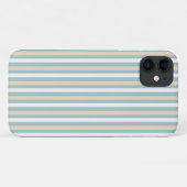 Pastel blauwe, witte en blush strepen Case-Mate iPhone case (Achterkant (horizontaal))