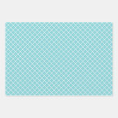 Pastel Blauwgroen blauwe koffie bruine stripes pok Inpakpapier Vel (Voorkant 3)