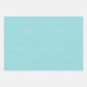 Pastel Blauwgroen blauwe koffie bruine stripes pok Inpakpapier Vel (Voorkant 2)