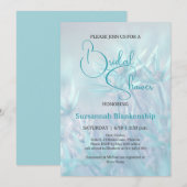 Pastel Blauwgroen bloemenachtergrond Vrijgezellenf Kaart (Voorkant / Achterkant)