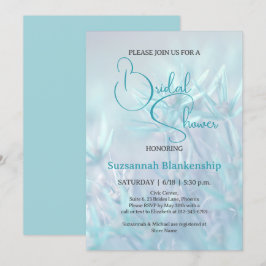 Pastel Blauwgroen bloemenachtergrond Vrijgezellenf Kaart