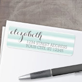 Pastel Blauwgroen en grijs Stationery Suite voor v Etiket