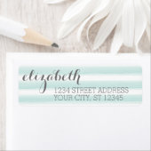 Pastel Blauwgroen en grijs Stationery Suite voor v Etiket (Insitu)