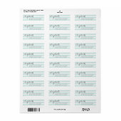 Pastel Blauwgroen en grijs Stationery Suite voor v Etiket (Full Sheet)
