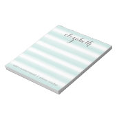 Pastel Blauwgroen en grijs Stationery Suite voor v Notitieblok (Linkerzijde)