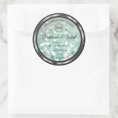 Pastel Blauwgroen Glitter Product Labels diamanten (Tas)