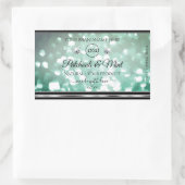 Pastel Blauwgroen Glitter Product Labels diamanten (Tas)