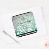 Pastel Blauwgroen Glitter Product Labels diamanten (Envelop)