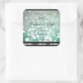 Pastel Blauwgroen Glitter Product Labels diamanten (Tas)