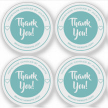 Pastel Blauwgroen hart Hartelijk dank voor de stic