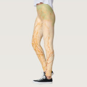 Pastel Bleek Golden Tree Brunches Sky Leggings (Links)