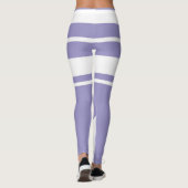 Pastel Bleek Lavender Paarse Abstracte Kunstlijnen Leggings (Achterkant)