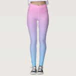 Pastel Bleek Roze en Blauwe Gradiënt Leggings<br><div class="desc">Een eenvoudige maar prachtige gradiënt van bleek roze en blauw. Klik op de knop 'Aanpassen' om de richting van het verloop te wijzigen.</div>
