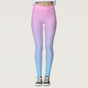 Pastel Bleek Roze en Blauwe Gradiënt Leggings