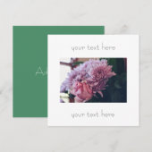 Pastel Bleek Roze Paars Roos Flowers Uitnodiging (Voorkant / Achterkant)