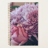 Pastel Bleek Roze Paarse Rozen Bloemen Planner (Voorkant)