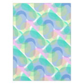 Pastel Bleek Turquoise Abstracte kunstcirkels Tafelkleed (Voorkant)