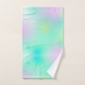 Pastel Bleek Turquoise Pink Abstracte Art Bad Handdoek (Handdoek)