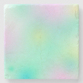 Pastel Bleek Turquoise Pink Abstracte Art Stenen Onderzetter
