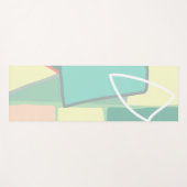 Pastel Bleek Turquoise Pink Abstracte Art Yogamat (Voorkant (horizontaal))