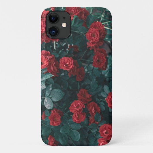 Pastel Bleekgroene Rode Rozen Bloemen iPhone 11 Ho Case-Mate iPhone Case (Achterkant)
