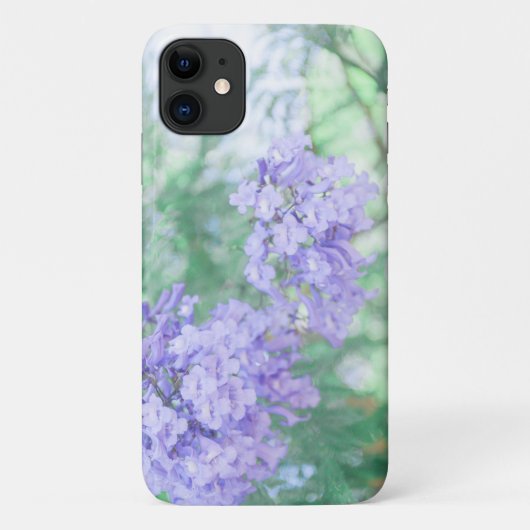 Pastel Bleke Paarse Jacaranda Bloem iPhone 11 Hoes (Achterkant)