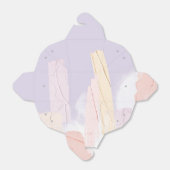 Pastel Bleke Roze en Lila Verfspatten Bedankdoosjes (Uitgevouwen)