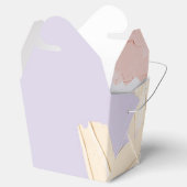 Pastel Bleke Roze en Lila Verfspatten Bedankdoosjes (Geopend)