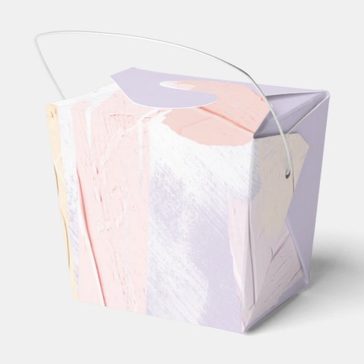 Pastel Bleke Roze en Lila Verfspatten Bedankdoosjes (Achterkant)