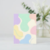 Pastel Blob Abstracte Organische Vormen Briefkaart (Staand voorkant)